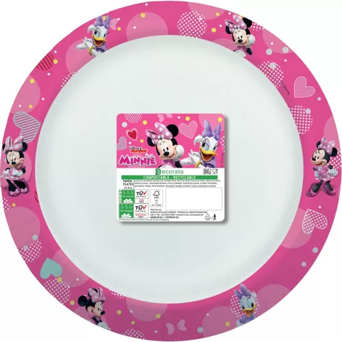 TANIERE papierové kompostovateľné Minnie Mouse 24cm 8ks