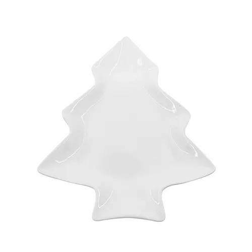 Altom Porcelánová miska Xmas tree, 19,5 x 16,5 x 2 cm, biela