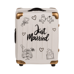 Pokladnička Kufor Just Married 11 x 6,5 x 16,5 cm