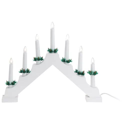 Vianočný svietnik Candle Bridge biela, 7 LED