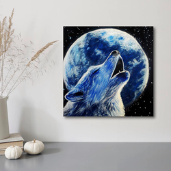 Diamantový obraz Vlk v mesačnom svite